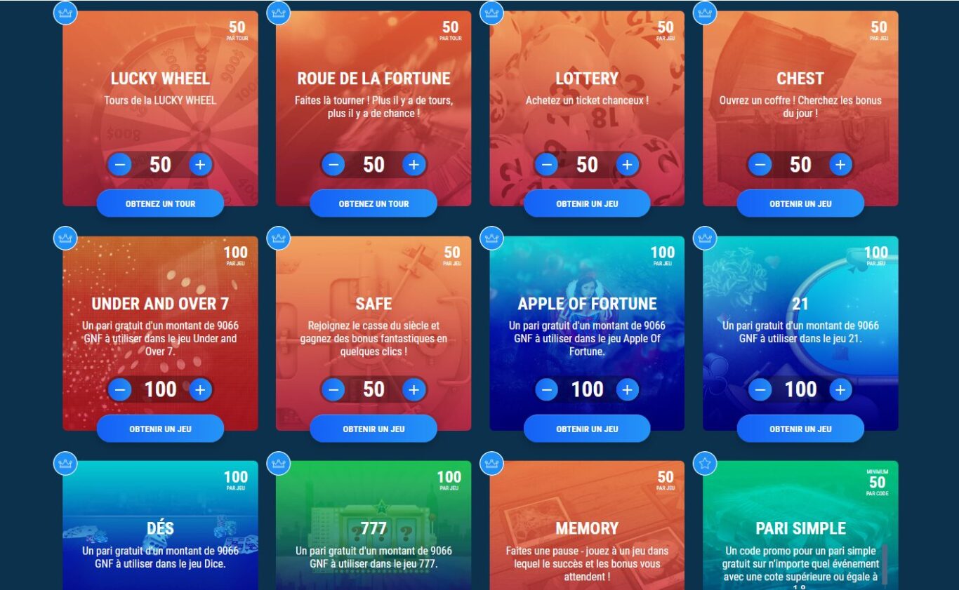 Code promo de 1xBet et autres bonus offerts aux joueurs