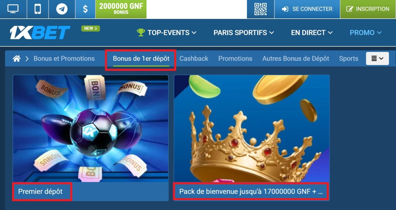 Caractéristiques du bonus de bienvenue 1xBet