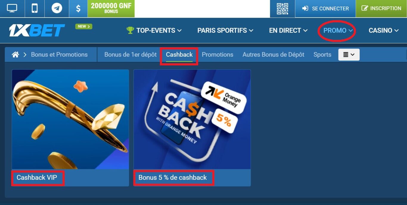 Attribution du 1xBet bonus sans dépôt